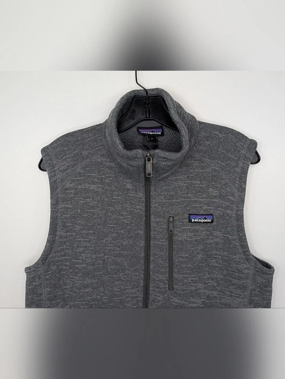 Patagonia Better Sweater Vest Mens Medium Dark Gray Full Zip Fleece STY25881FA17